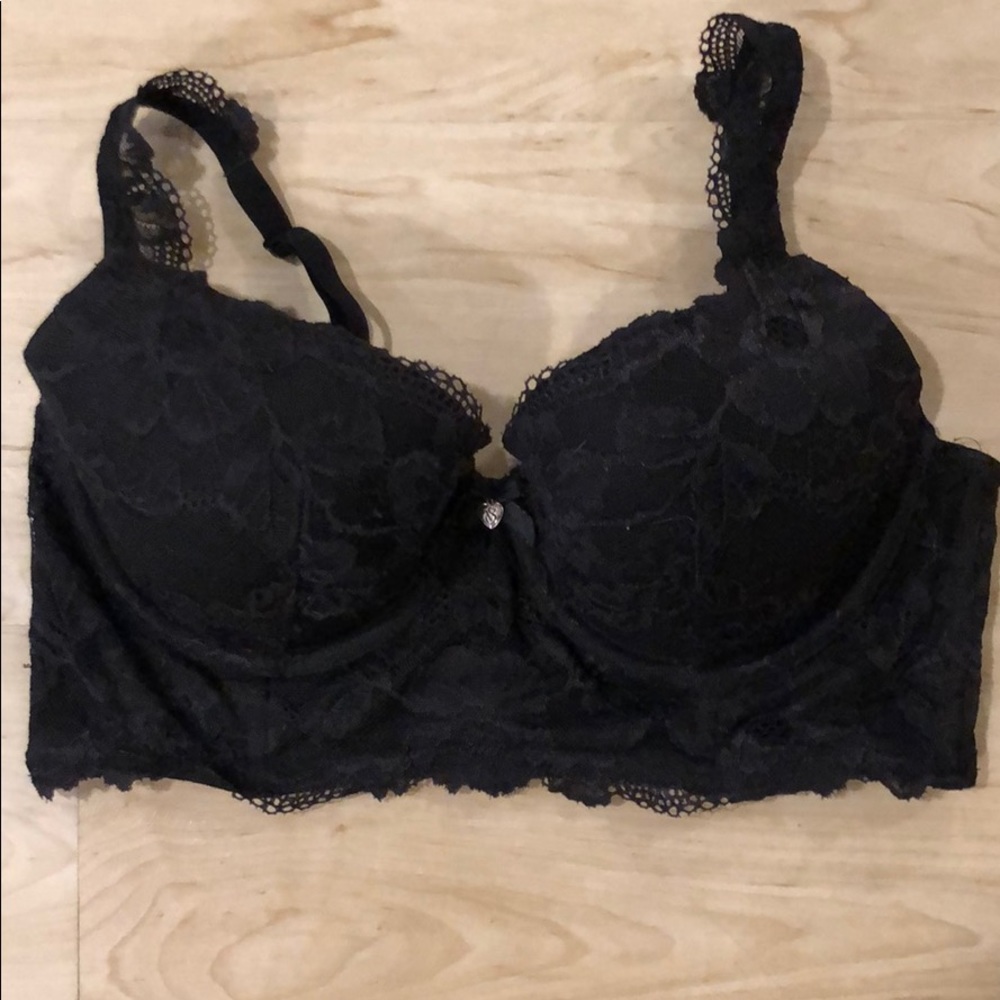 Victoria’s Secret Black Lace Bustier Bra